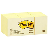 3M PostIt Notes Mini 36mmx48mm Canary Yellow 12PK