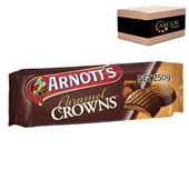 Arnotts Chocolate Caramel Crowns 200g 20CTN