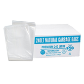 Austar Garbage Bags 240L Premium Clear 25pk