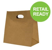 BROWN PAPER BAG DIECUT 280X280X150MM 500CTN