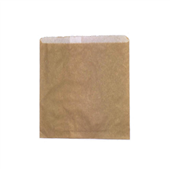BROWN PAPER BAG SQUARE 1W GREASEPROOF 500PK