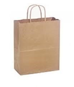 Brown Paper Bag THandle Petite 215 X18cm 10Pk