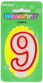 Candle 9 Red Border