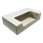 Castaway Box Small Pastry Window White Each