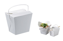 Castaway Food Pail 26oz White With Handle 25 Pack