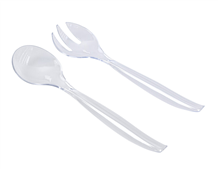 Clear Plastic Salad Servers 2PK