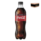 Coke No Sugar Bottle 600mls 24CTN
