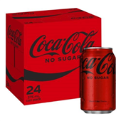 Coke No Sugar Can 375mls 24CTN