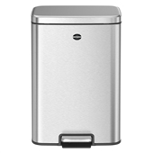 Compass Bin Rectangular Stainless Steel Pedal 50L