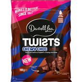 Darrell Lea Twists Chewy Choc 180G