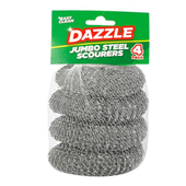 Dazzle Steel Scourer Jumbo 4PK