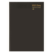 Diary A5 Day To Page 1Hr Black 