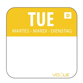 Dissolvable Label Tuesday 25Mm 1000 Roll