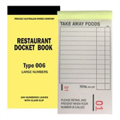 Docket Book 006 Take Away Single Copy Medium 100 Sheets