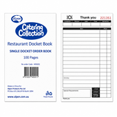 Docket Book Single Restaurant Book 100 Sheets