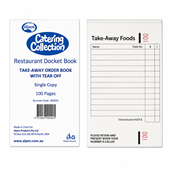 Docket Book Single Takeaway Tear Off 100 Sheets