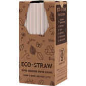 Eco Straw Super Smoothie Paper White 5ply 100PK