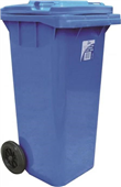 Edco Heavy Duty Bin with Wheels 120L Blue