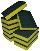 Edco Sponge Scourer GreenYellow Small 12 Pack