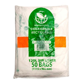 Envirochoice Bin Liner 120L Clear 50 Pack