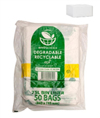 Envirochoice Bin Liner 75L Clear 50 Pack 5 Carton