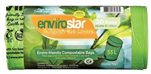 Envirostar Garbage Bag Compostable Green 55L 30Roll
