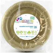 GOLD ROUND LUNCH PLATE 20PK ALP