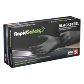 Gloves Nitrile Powder Free Black Small 100PK