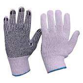 Gloves Polycotton PVC Dot LGEXL Pair Blue Cuff