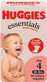 Huggies Essentials Nappies Toddler 46PK 1015kg 4CTN Size 4