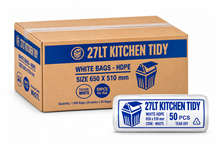 Kitchen Tidy White 27L 50Roll 20CTN