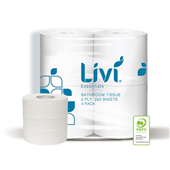 Livi Toilet Tissue Essentials 2PLY 250SH 4PK 12CTN 1008E