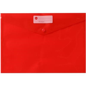 MARBIG 2015003 DOCULOPE WALLET WITH BUTTON A4 RED