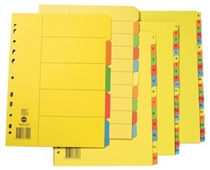 MARBIG 37200 DIVIDERS A4 BRIGHT MANILLA 10 TAB
