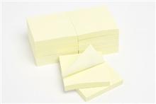 MARBIG ENVIRO NOTES YELLOW 75 X 75MM PACK 12