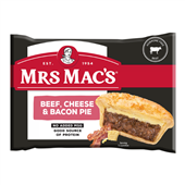 Mrs Macs Beef Cheese  Bacon Pie 175G 12CTN