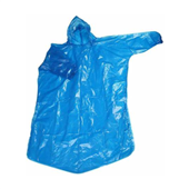 Plus Pak Poncho PE Disposable Blue 