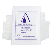Poly Bag 16x10 405x255mm 35UM 100 Pack