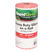 RapidClean Wipes Heavy Duty Roll 90SH Red