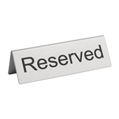 Reserved Sign Stainless Steel to Suit Table
