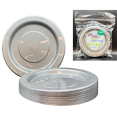 SILVER ROUND LUNCH PLATE 20PK ALP