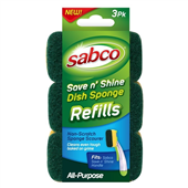 Sabco Dish Sponge with Squeeze Trigger Refill 3 Pack