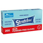Stretchies Glove Elastic Blue Large 200PK