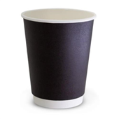 Tailored Hot Cup 12OZ DWall Black 25PK