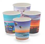 Tailored Hot Cup 12OZ DWall Postcard 25PK