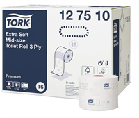Tork Toilet Paper Roll Mid Size Premium 3Ply 70M 27Ctn