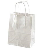 White Paper Bag Twist Handle 2 14x16cm 10 Pack
