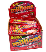 Zappo Millions Strawberry 75g 24 ctn
